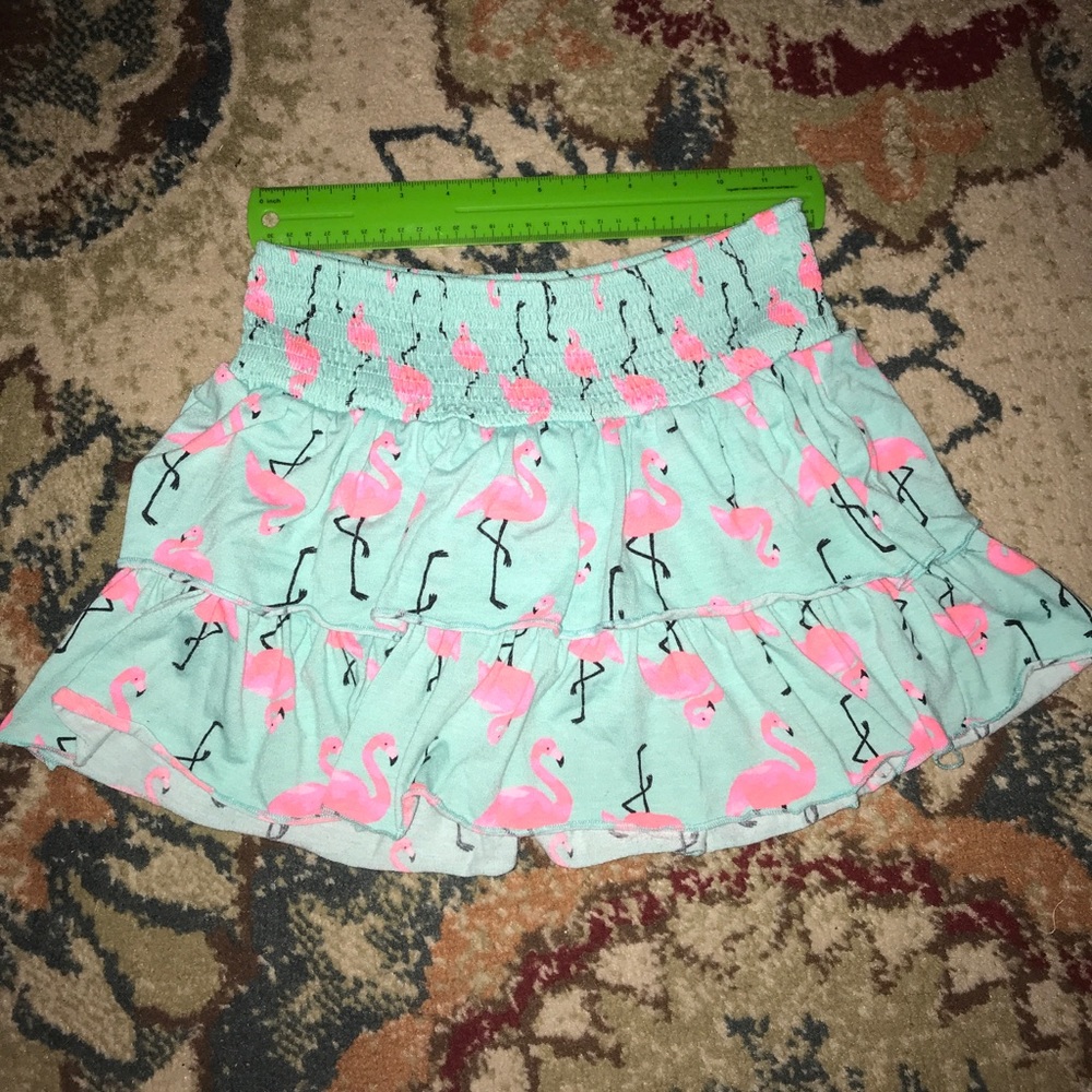 Blue/green Flamingo skort
